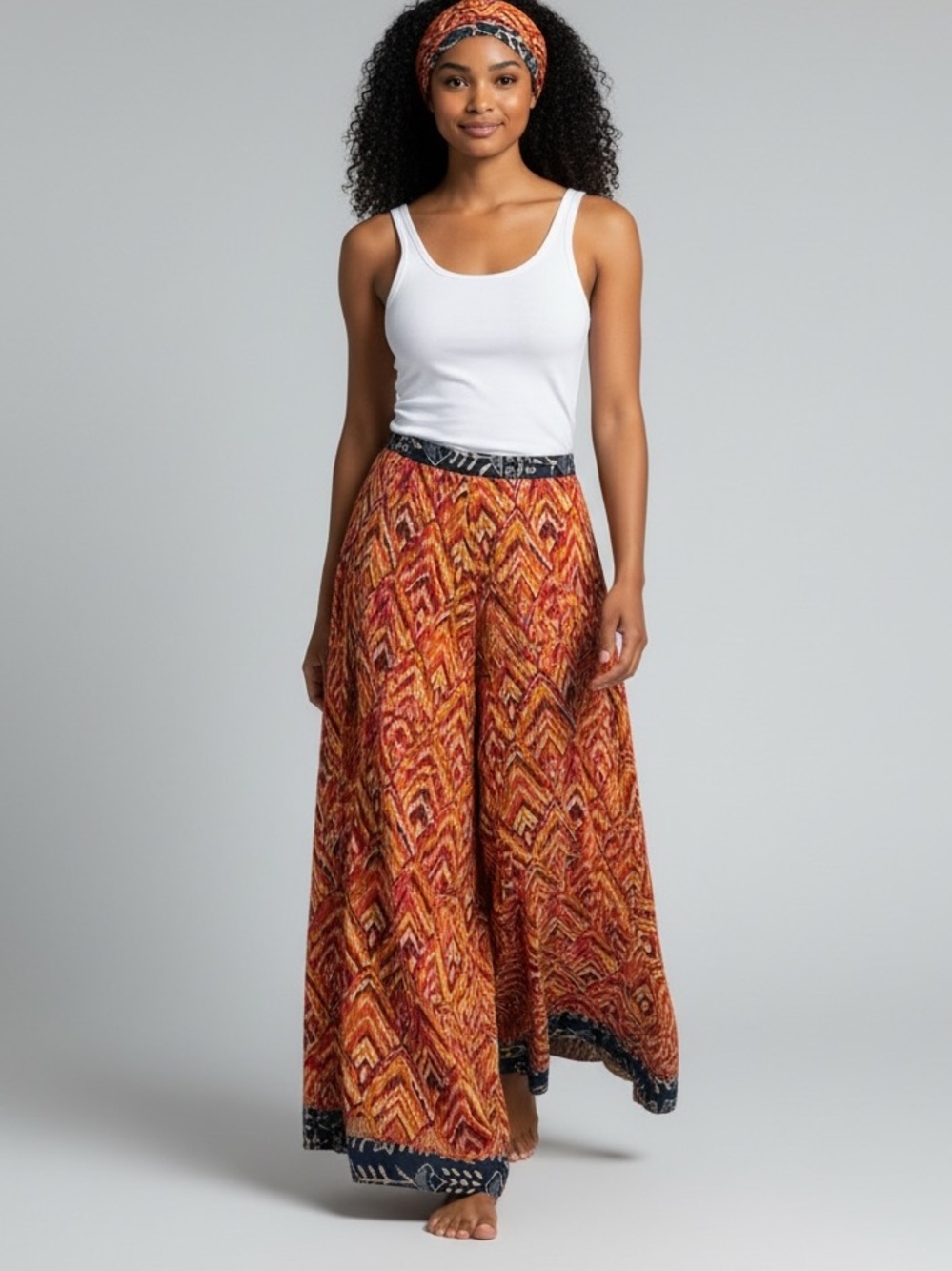 Jaded Gypsy WIDE Leg Lightweight Pants. 15-17“Waist NWT. Boho Festival S/Med